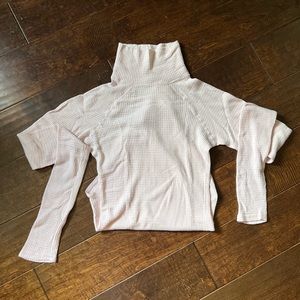 Waffle weave turtleneck bodysuit